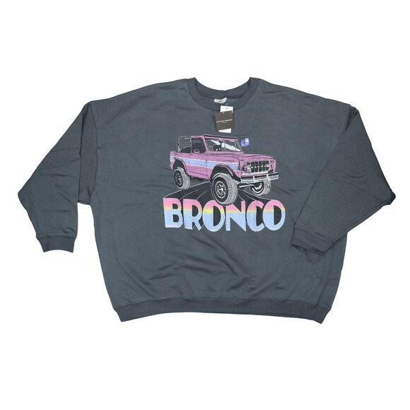 Grayson Threads Tops - Grayson Threads Ford Bronco Licensed 3X Plus Fleece Women's Sweatshirt NWT Grey